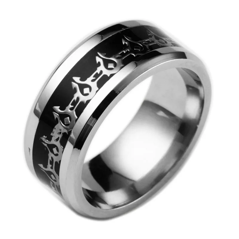 Дизайн World of Warcraft кольцо борьба за Орду кольца Игра Ювелирные изделия для фанатов WOW кольцо Орда кольцо из нержавеющей стали - Цвет основного камня: black steel