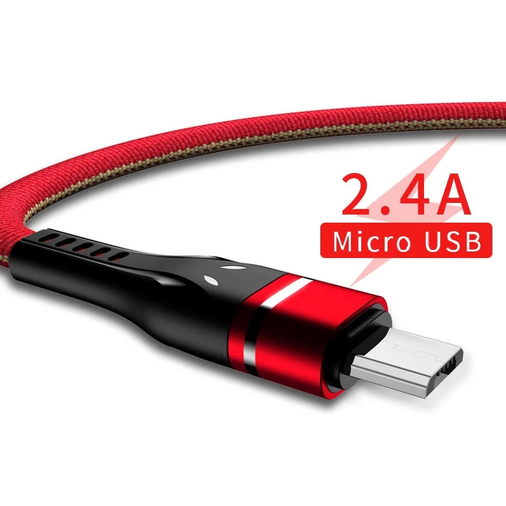 Кабель Micro USB AFY 2.4A для быстрой зарядки зарядный кабель Microusb Samsung Xiaomi передачи