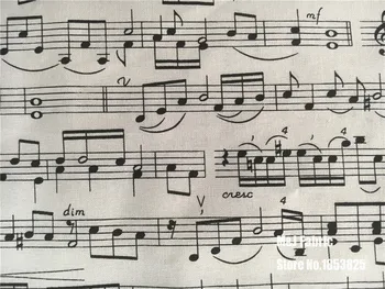 

50*110cm Cotton Sewing Fabric Note music Piano music score DIY Handmade Material Hometextile Patchwork