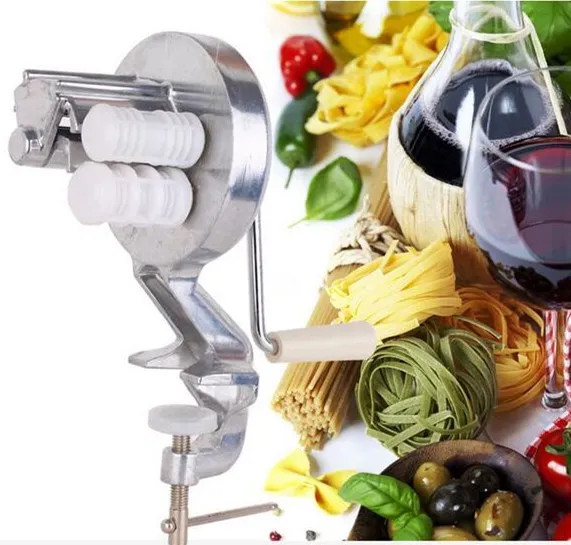 

Silver Aluminum Alloy Spaghetti Pasta Maker Cavatelli Fettuccine Noodle Press Machine Maker Home Kitchen Pasta Cooking Helper