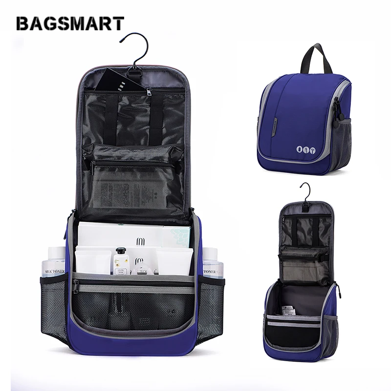 

BAGSMART Unisex Toiletry Bag Portable Toiletry Kit Large Capacity Dopp Kit For Cosmetic Organize Travel Make Up Bags Waterproof