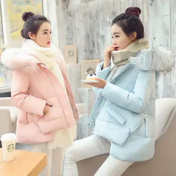 

Real Time 2019 Winter Clothes Banmao Lead Down Cotton Woman Short Fund Will Code Thickening A Word Cloak Cotton Loose Coat 8838