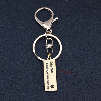 

Trendy Safe Keychain Engraved Drive Safe I Need You Here With Me For Boyfriend Husband Distinctive Gift Key Ring Holder Tag