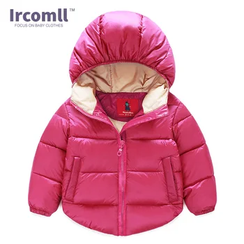 

2017 Winter Children's Clothing Cotton-padded Jacket Cotton Wadded Coat Thickening Boys Girls Thicken Hooded