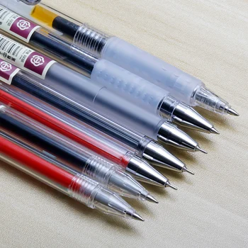 

12pcs/box Gel Ink Pens High Quality 0.5mm 0.38mm Black Red Good Writing Neutral Pens School Office Supplies Stationery