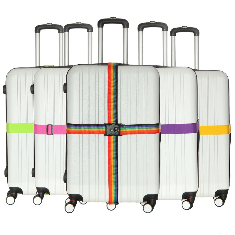 Багажный ремень, поперечный ремень, упаковка, регулируемый Дорожный чемодан, аксессуары для путешествий, чемодан на колесиках, безопасный упаковочный ремень