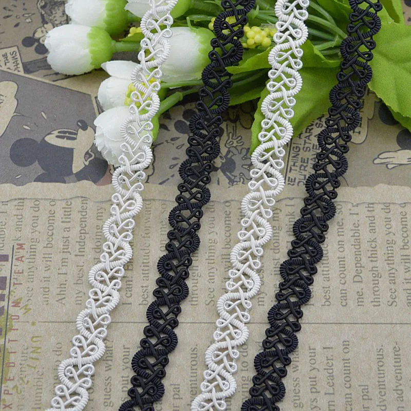 Designer Curved S Braid Lace Ribbon Crocheted for Clothes Decoration, 1