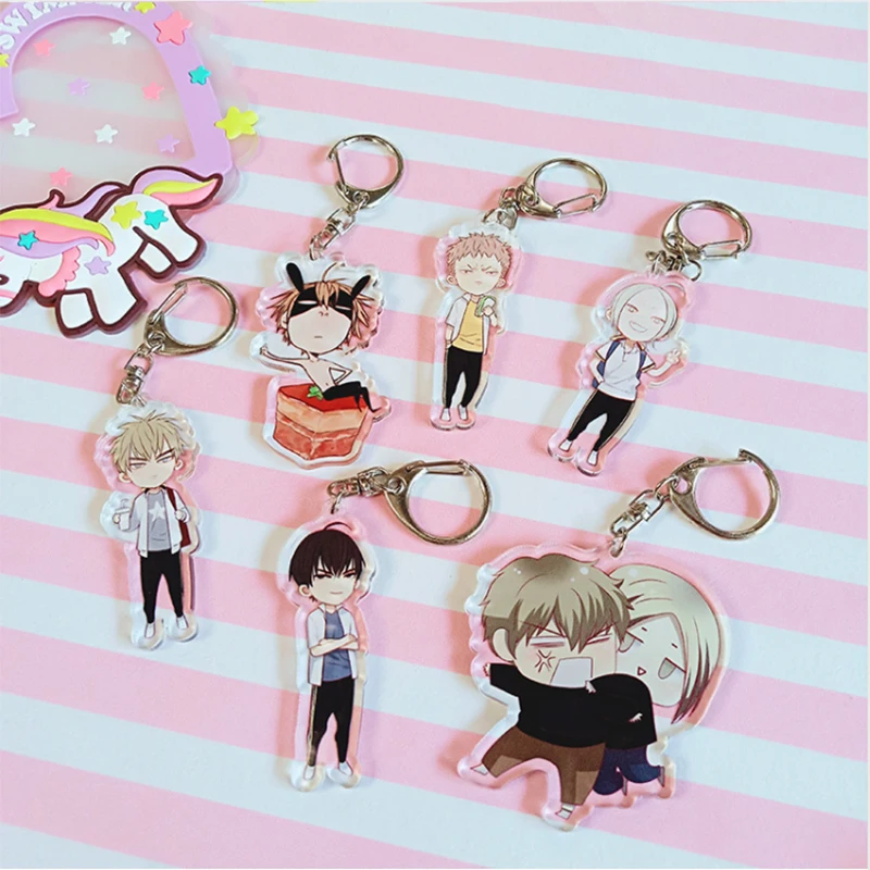 

New Fashion Cartoon Anime Old Xian 19 Days Keychain Hetian Jian Yi Doubleside Print Keychain Keyrings