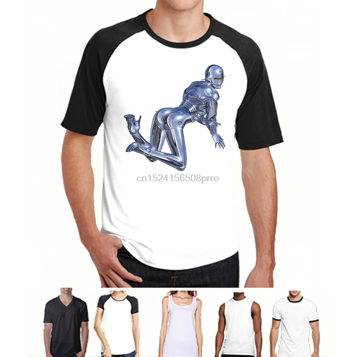 

Printed Men T Shirt Cotton tshirts O-Neck Short-Sleeve hajime sorayama Women T-Shirt