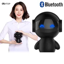 DOITOP Mini Cute Robot Wireless Bluetooth Speaker Power Bank TF Card Hand free Call Micro Bass