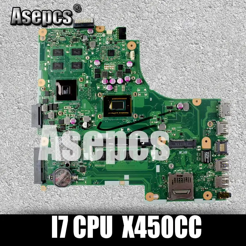 

Asepcs X450CC Laptop motherboard for ASUS X450CC X450C X450 Test original mainboard I7 CPU