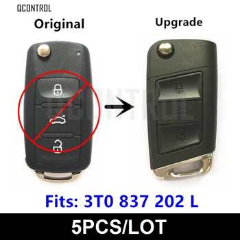 

QCONTROL Car Remote Key Suit for SKODA 3T0837202L Citigo/Fabia/Octavia/Rapid/Roomster/Superb/Yeti 5FA010413-12 with ID48 Chip