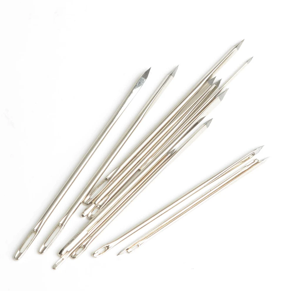 

12pcs DIY Stitches Leather Tools Triangular Needles Canvas Fur Craftwork Craft Knitting Tools Sewing Tool Accessories 3 sizes