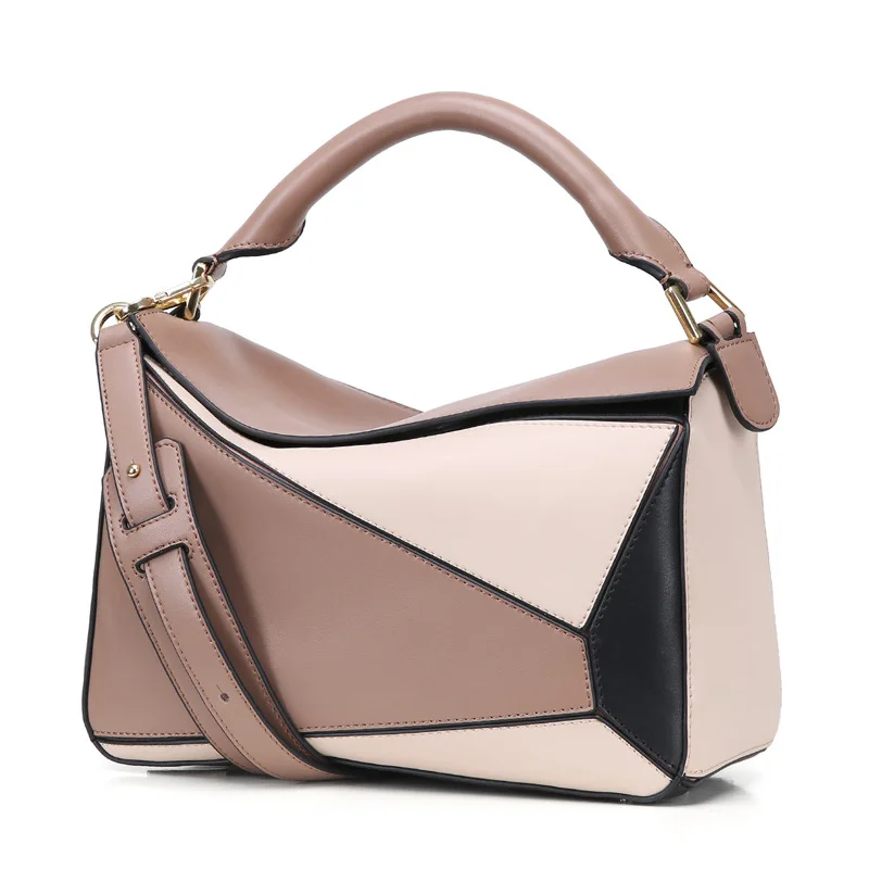 

Luxury Handbag Women Bags Designer Inspired High Qyality Genuine Leather Patchwork Shoulder Bag 2018