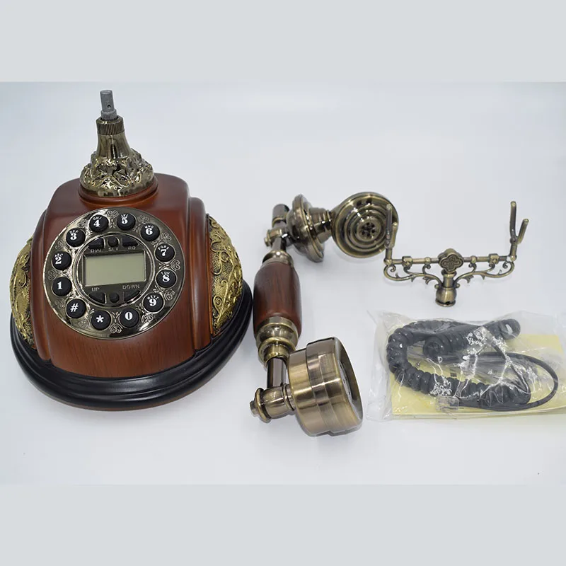 Имитация дерева ретро старинные антикварные телефоны Континентальный стационарный телефон технология телефон
