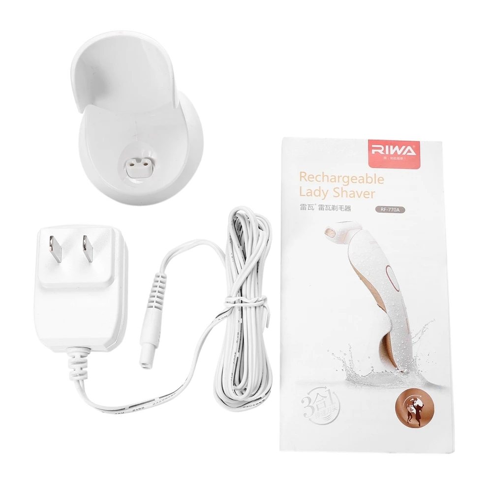 Riwa Аккумуляторный Электрический эпилятор Женская щетка для очистки лица Бикини