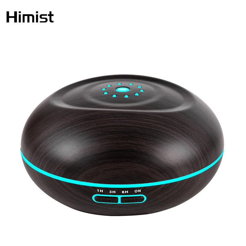 

500ml Aroma Essential Oil Diffuser Ultrasonic Air Humidifier purifier Wood Grain LED Lights for Home Bedroom Mist Maker Fogger