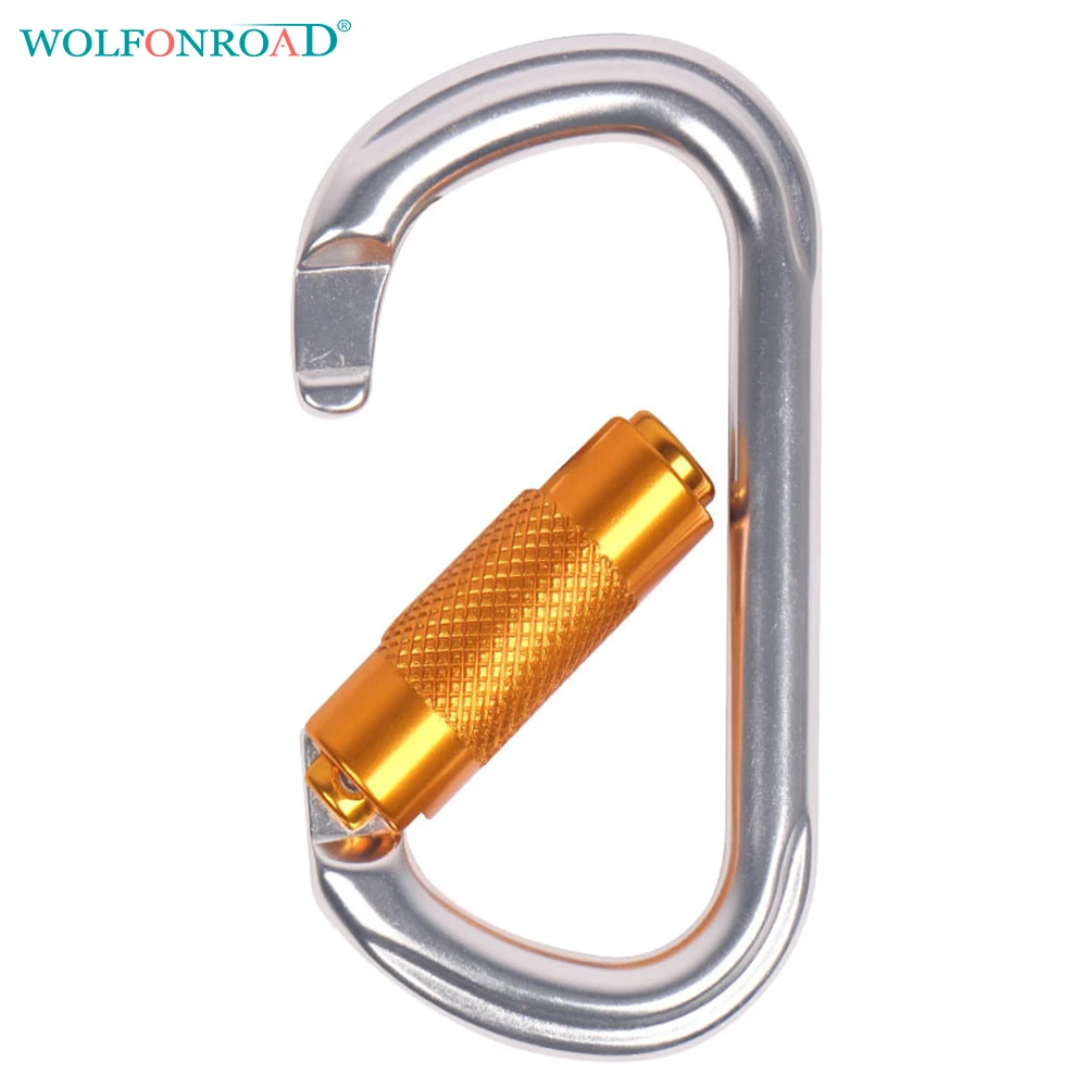 WOLFONROAD Professional 25KN Main Locks Rock Climbing Carabiner for Use