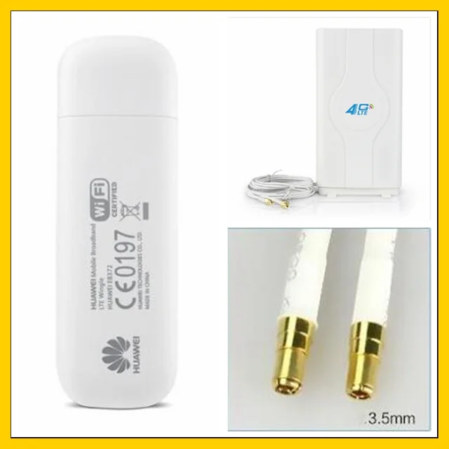  E8372 150Mbps 4G LTE Wifi Modem E8372h-153 + 4G Signal Amplifier Antenna i double TS9 connector