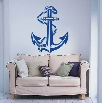 

New Arrival Nautical Ship Anchor Sailor Boat Wall Sticker Home Decor Eco-Friendly Vinyl Art Mural Carved Wall PaperY-191