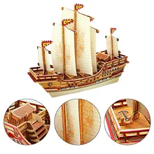 3D деревянные головоломки ручной работы корабль деревянные головоломки игрушки деревянные моделирование военные модели миниатюрный подарок для детей