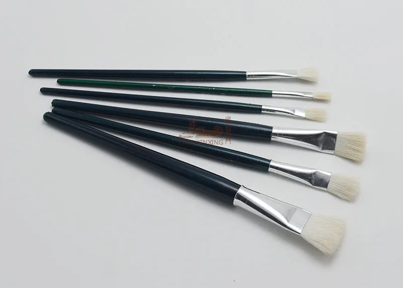 Goede 6 stks set wol Paintbrush Set Ronde Spitse Art Levert Olie Kwast Kunstenaars Acrylverf Art Borstel voor Schilderen briefpapier