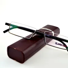 Очки для чтения с Чехол, новая модель, многослойная оправа Seim-rim, деловой высококачественный ультра-светильник, сплав+ 1+ 1,5+ 2+ 2,5+ 3+ 3,5+ 4