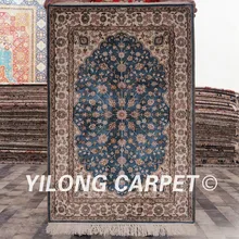 YILONG 2'x3' персидский дизайн ковер ручной работы изысканный цветочный синий ковры(HF008A2x3