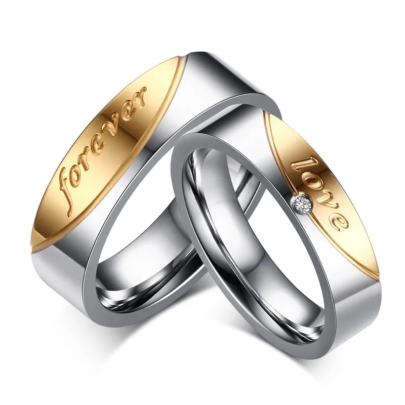 

Hot Selling Alliance Ring Quality Stainless Steel Forever Love Ring for Women and Men Quality Gold-Color Wedding Ring