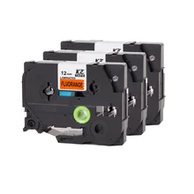 Black on Fluorescent Orange Laminated Label Tape Compatible TZE B31 TZ B31 TZE-B31 TZ-B31 For Brother Printers