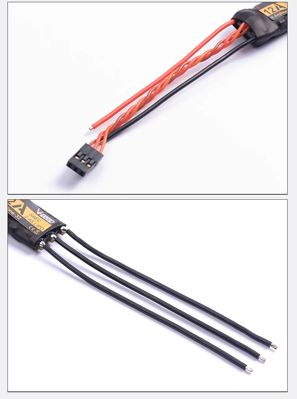 VGOOD бесщеточный ESC 6A/12A/20A/30/40A/60A/80A/100A/120A 2 с 32-бит с 1.5A SBEC для неизменяемой геометрией крыла RC самолет запасные части