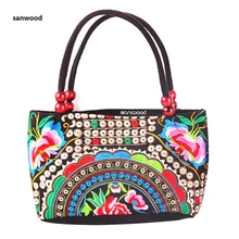 Горячая Мода Новая двухсторонняя декоративная картина принт вышивка этническом стиле ретро маленькая дамская сумочка