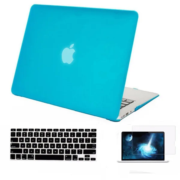 Mosiso ноутбук матовая поверхность пластиковый корпус чехол для Macbook Air 13 A1369 A1466 чехол для ноутбука+ силиконовая крышка для клавиатуры+ Защитная пленка для экрана - Цвет: Aqua Blue