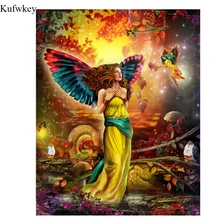 DIY Фото обычай алмаз живопись Фея Бабочка картина со стразами вышивка бисером вышивки крестом 5D Home Decor