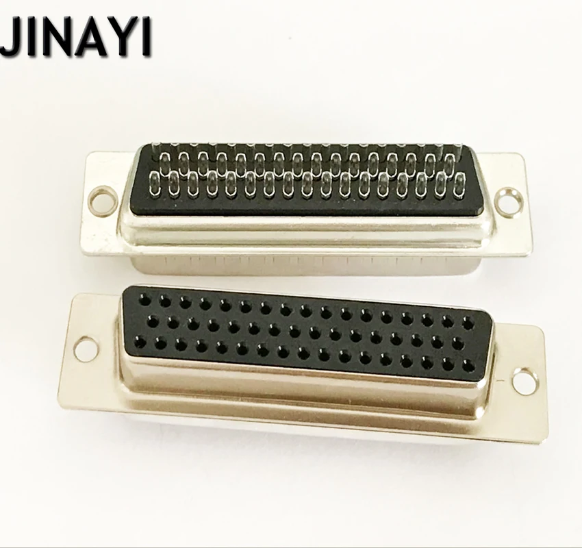 

10pcs DB50 50 Pin Female Male 3 Rows F Type Hole Welding Adapter Connector