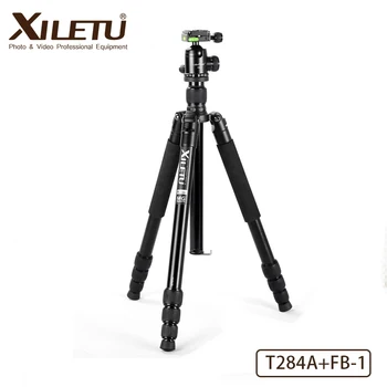 

XILETU T284A+FB-1 Professional Aluminum Camera Stand Tripod &Ball Head For DSLR Digital Camera Unfolding height 1730 mm