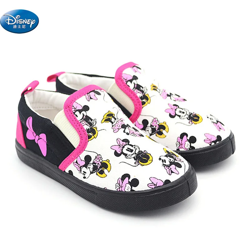 Disney Minnie unique chaussures filles 2018 printemps nouveau style princesse doux dessin animé toile chaussures