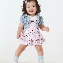 Модная летняя одежда для маленьких девочек Vestidos торт платье принцессы+ жилет Дети 2 шт комплект для маленьких девочек s комплект одежды