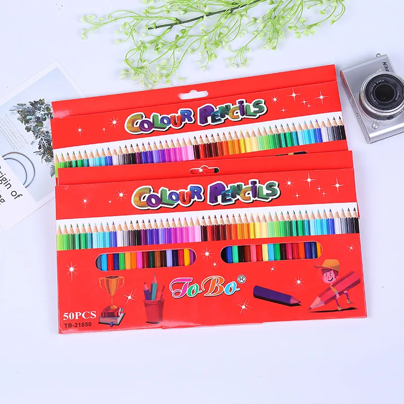 

Color Pencil 50 Color Green Painting Color Lead Wooden Colored Pencils For Drawing Painting School Office Supplies