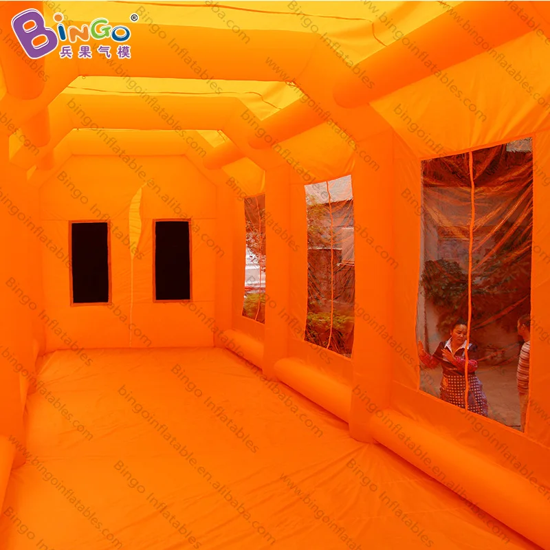  Orange 16.2X5X4.8 meters inflatable truck spray paint booth / inflatable truck booth toy tents