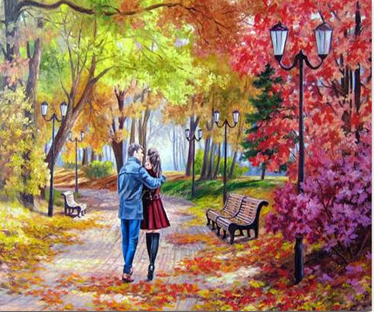 autumn love natural scenery