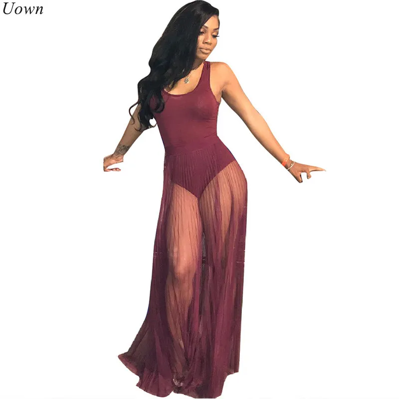 bodycon dress with sheer overlay