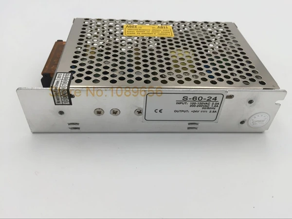 led power supply Single Output Switching 60W 24v 2.5A ac dc converter variable voltage regulator S-60-24 | Строительство и ремонт