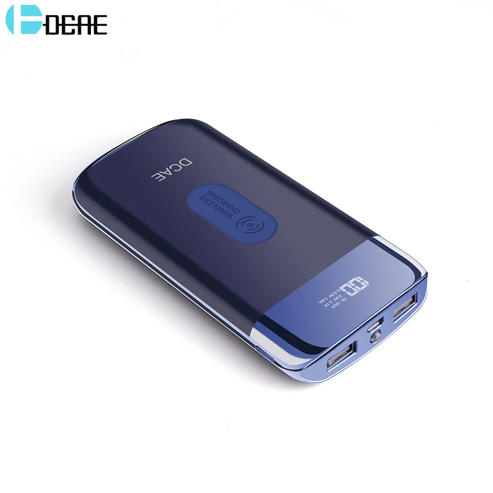 

10000Amh Powerbank Qi Wireless Charger Portable Dual USB Power Bank Wireless Charging Pad for iPhone XS Max XR X 8 Samsung S9 S8