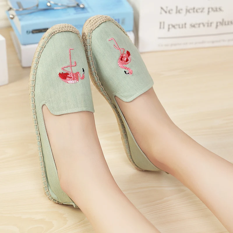 

Women Flats Slip On Shoes Espadrilles Loafers Canvas Slip On Shoes for Women Moccasin Womens Fisherman shoe Women's Casual Shoe