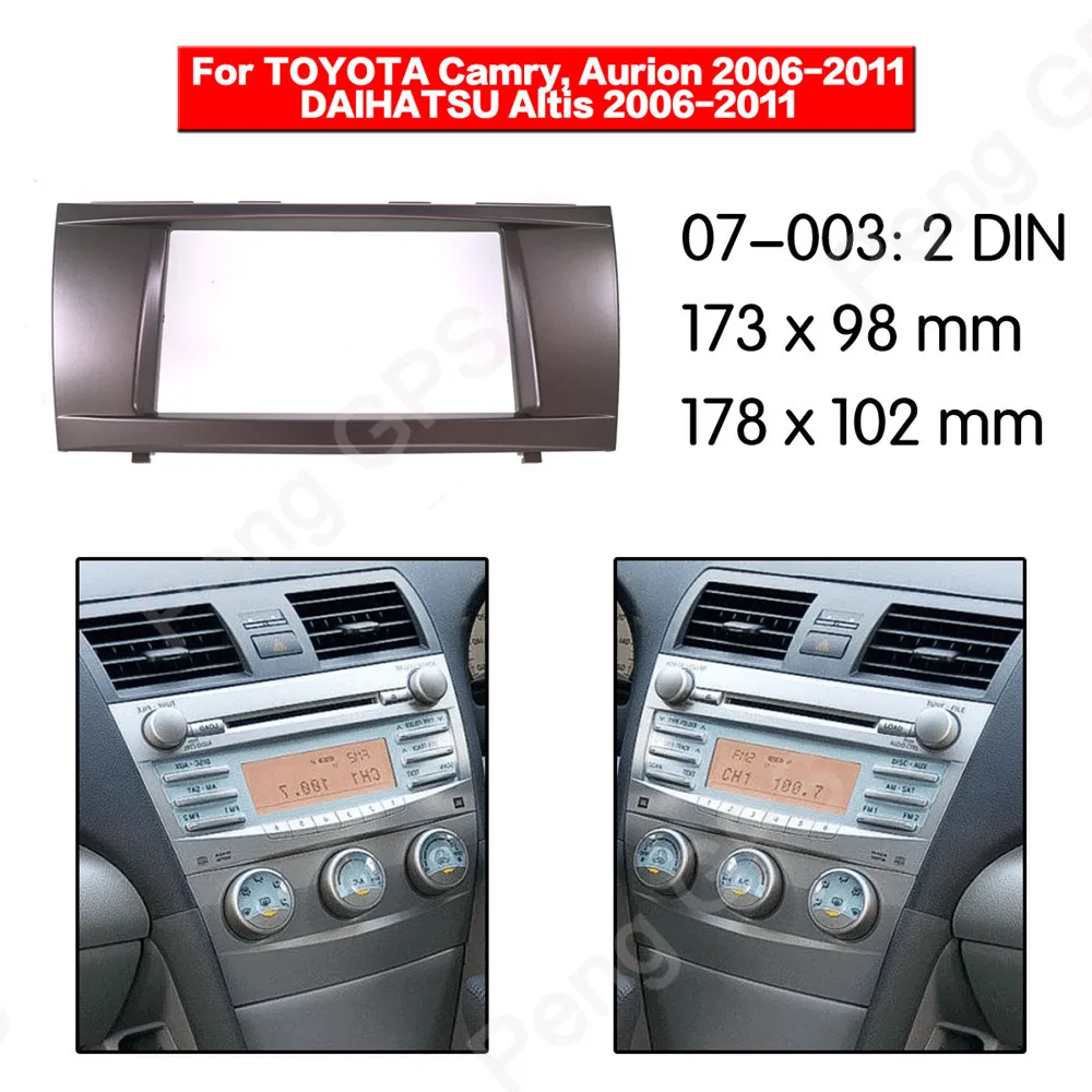 

2 DIN Car Radio stereo Fitting installation adapter fascia For TOYOTA Camry, Aurion DAIHATSU Altis 2006-2011 frame Audio