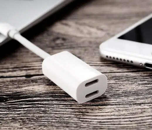 2 в 1 аудио кабель адаптер Aux сплиттер для iPhone 8 7 x наушников usb зарядное устройство