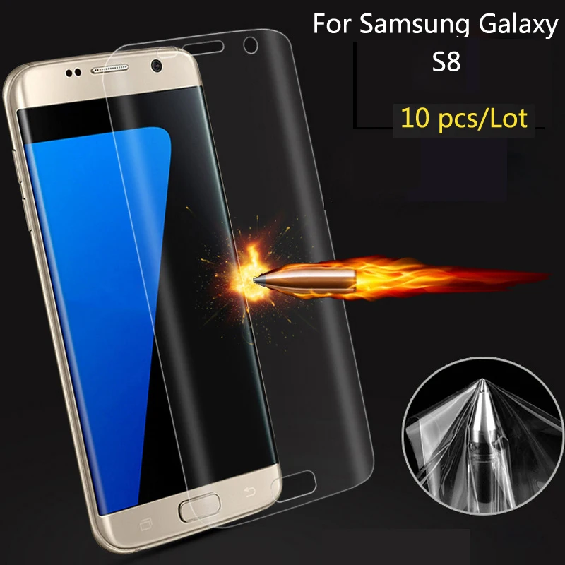 

10Pcs For Samsung Galaxy S8 Full Screen TPU Transparent Surfaces Soft Film Galaxy S7 Edge 4H Nano Explosion Protection Soft Film