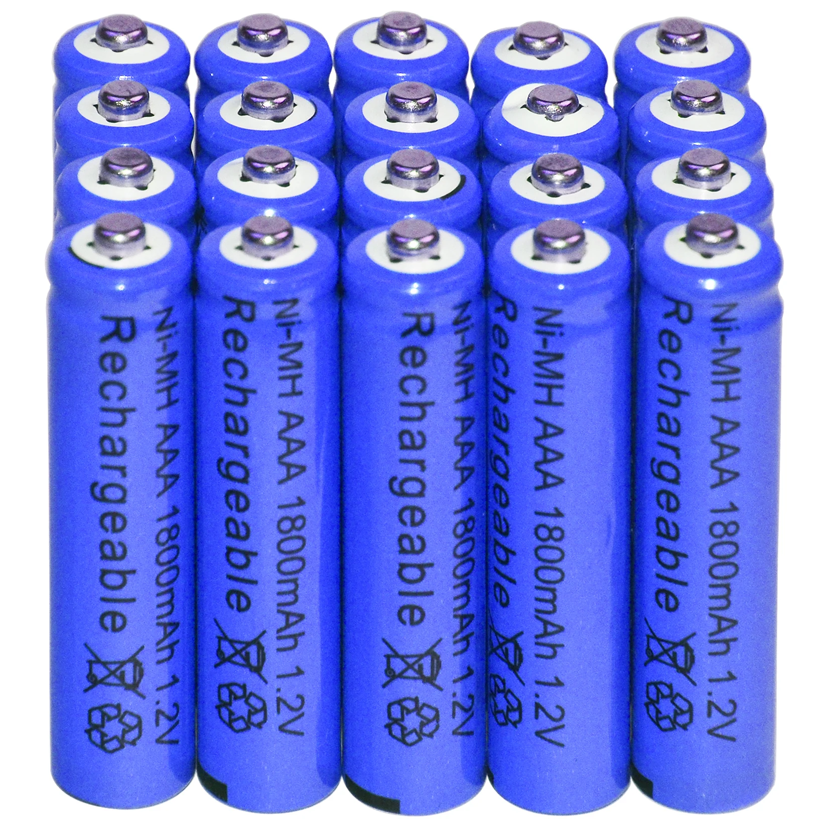 20x AAA NI MH 1800mAh 1.2V Blue battery batteries Bulk Nickel Hydride