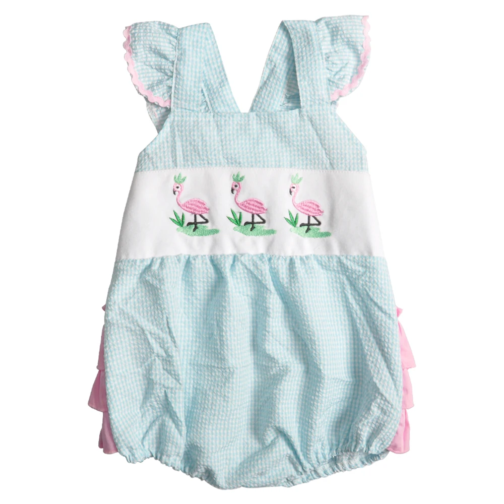 

baby girl bodysuits baby girl clothes Summer Infant Baby bodysuit baby Sleeveless Flamingo pattern newborn bodysuit